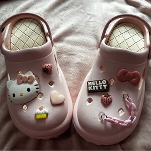 Hello Kitty Pink Clogs with Charms